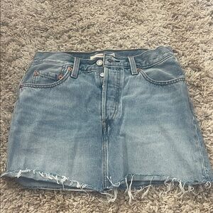 Levi's Blue Denim Mini Skirt